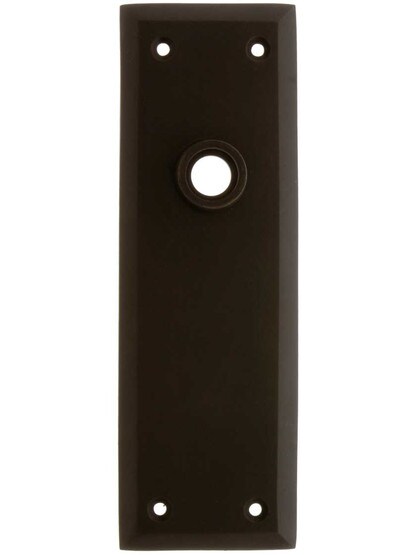 New York Forged-Brass Back Plate in Oil-Rubbed Bronze.